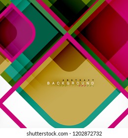 Abstract background, square shapes geometric composition, vector eps10 illustration