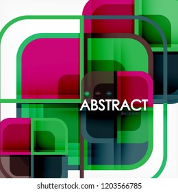 Abstract background, square shapes geometric composition, vector eps10 illustration