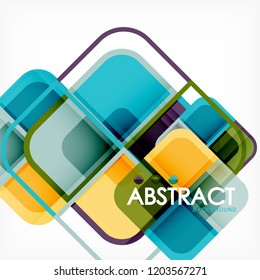 Abstract background, square shapes geometric composition, vector eps10 illustration