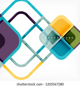 Abstract background, square shapes geometric composition, vector eps10 illustration