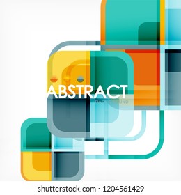 Abstract background, square shapes geometric composition, vector eps10 illustration