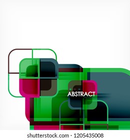 Fondo abstracto, composición geométrica de formas cuadradas, ilustración eps10