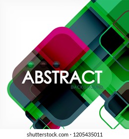 Abstract background, square shapes geometric composition, vector eps10 illustration