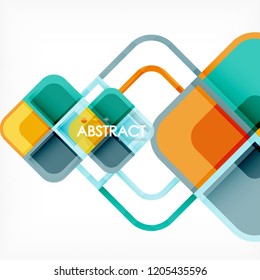 Abstract background, square shapes geometric composition, vector eps10 illustration