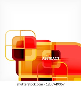 Abstract background, square shapes geometric composition, vector eps10 illustration