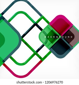 Abstract background, square shapes geometric composition, vector eps10 illustration