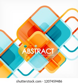 Fondo abstracto, composición geométrica de formas cuadradas, ilustración eps10