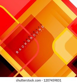 Abstract background, square shapes geometric composition, vector eps10 illustration