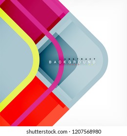 Abstract background, square shapes geometric composition, vector eps10 illustration