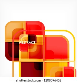 Abstract background, square shapes geometric composition, vector eps10 illustration