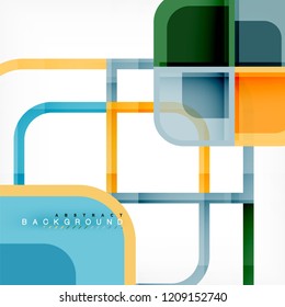 Abstract background, square shapes geometric composition, vector eps10 illustration