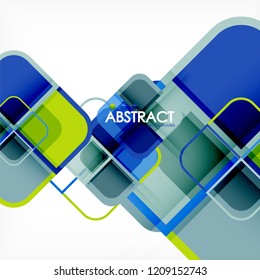 Abstract background, square shapes geometric composition, vector eps10 illustration