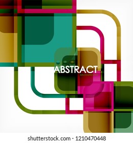 Abstract background, square shapes geometric composition, vector eps10 illustration