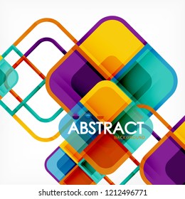 Fondo abstracto, composición geométrica de formas cuadradas, ilustración eps10