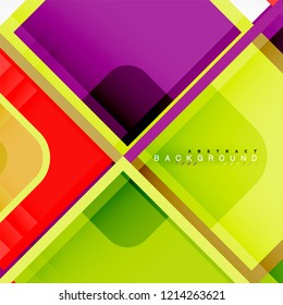 Abstract background, square shapes geometric composition, vector eps10 illustration