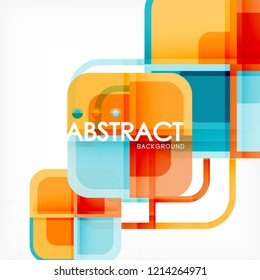 Abstrakter Hintergrund, geometrische Zusammensetzung quadratischer Formen, Vektorgrafik