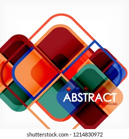 Abstract background, square shapes geometric composition, vector eps10 illustration