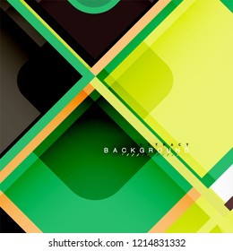 Fondo abstracto, composición geométrica de formas cuadradas, ilustración eps10