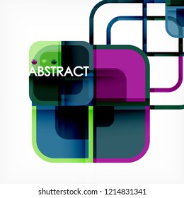 Abstract background, square shapes geometric composition, vector eps10 illustration