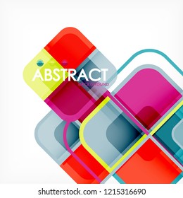 Abstract background, square shapes geometric composition, vector eps10 illustration