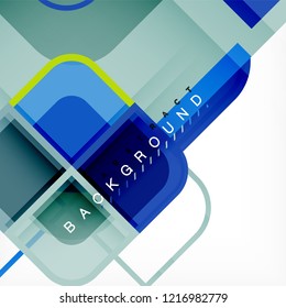 Abstract background, square shapes geometric composition, vector eps10 illustration