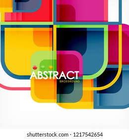 Abstract background, square shapes geometric composition, vector eps10 illustration