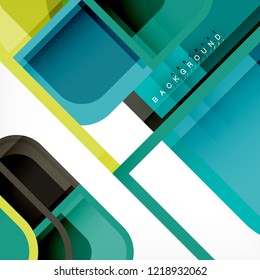Abstrakter Hintergrund, geometrische Zusammensetzung quadratischer Formen, Vektorgrafik