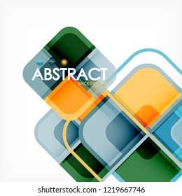 Abstract background, square shapes geometric composition, vector eps10 illustration