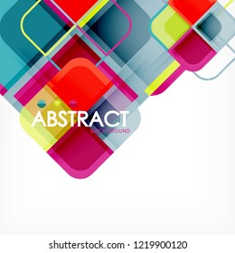Abstract background, square shapes geometric composition, vector eps10 illustration