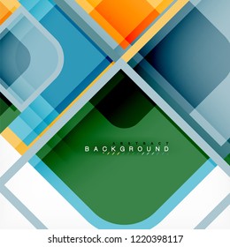 Abstract background, square shapes geometric composition, vector eps10 illustration