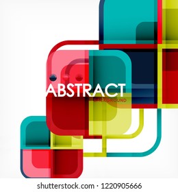 Abstract background, square shapes geometric composition, vector eps10 illustration
