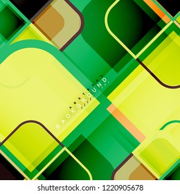 Abstract background, square shapes geometric composition, vector eps10 illustration