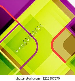 Fondo abstracto, composición geométrica de formas cuadradas, ilustración eps10