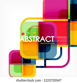 Abstract background, square shapes geometric composition, vector eps10 illustration