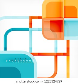 Abstract background, square shapes geometric composition, vector eps10 illustration