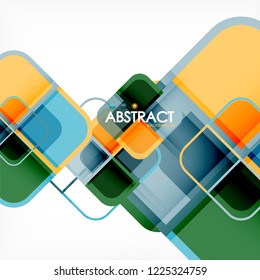 Abstrakter Hintergrund, geometrische Zusammensetzung quadratischer Formen, Vektorgrafik