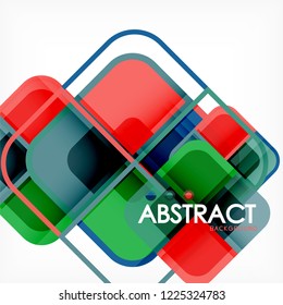 Fondo abstracto, composición geométrica de formas cuadradas, ilustración eps10