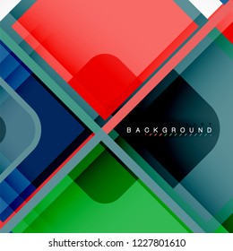Abstract background, square shapes geometric composition, vector eps10 illustration