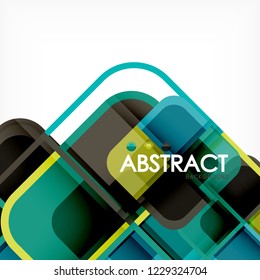 Abstract background, square shapes geometric composition, vector eps10 illustration