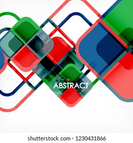 Abstract background, square shapes geometric composition, vector eps10 illustration
