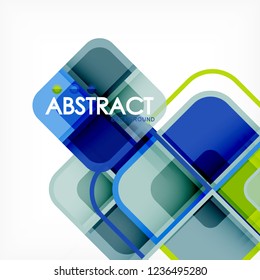 Abstract background, square shapes geometric composition, vector eps10 illustration