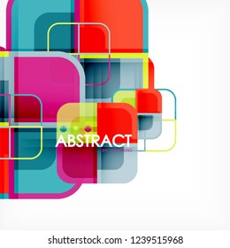 Abstract background, square shapes geometric composition, vector eps10 illustration