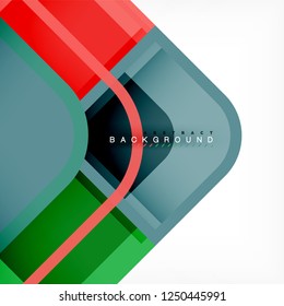 Abstract background, square shapes geometric composition, vector eps10 illustration