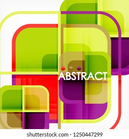 Fondo abstracto, composición geométrica de formas cuadradas, ilustración eps10