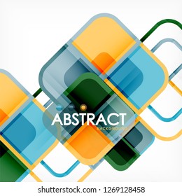 Abstract background, square shapes geometric composition, vector eps10 illustration