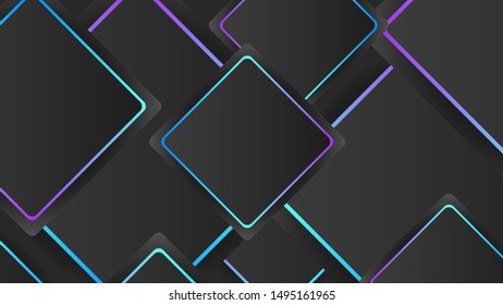 Abstract Background with Square Shapes and Gradient Lines