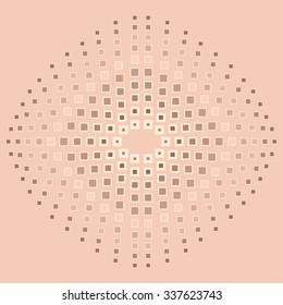 Abstract background with square shapes. Square ornaments in vintage colors. 