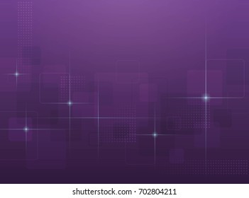 Abstract background with square shapes in purple color, Vector design element with geometric shapes