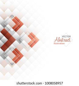 Abstract background. Square shapes. Vector illustration with stripe for your content.