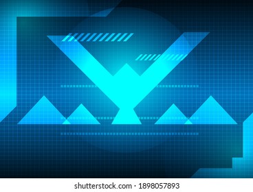 Abstract background, with square and triangular geometric elements, properly placed, vector landscape images.